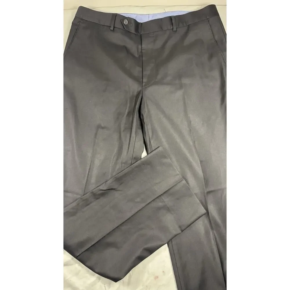 Samuelsohn Dress Pants Flat Front Wool Blend Men’s 34x30 Black Career